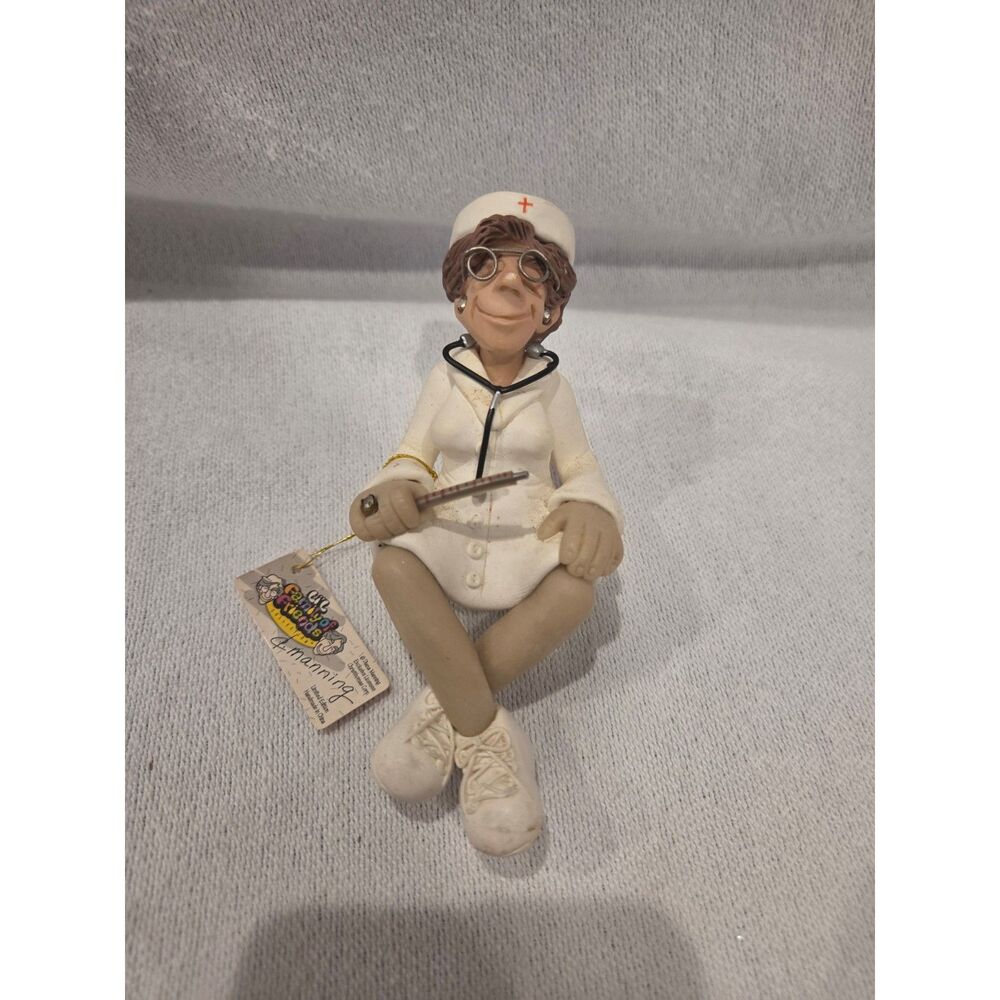 Diana Manning Family of Friends Nurse Shelf Sitter Figurine Limited Edition Tag